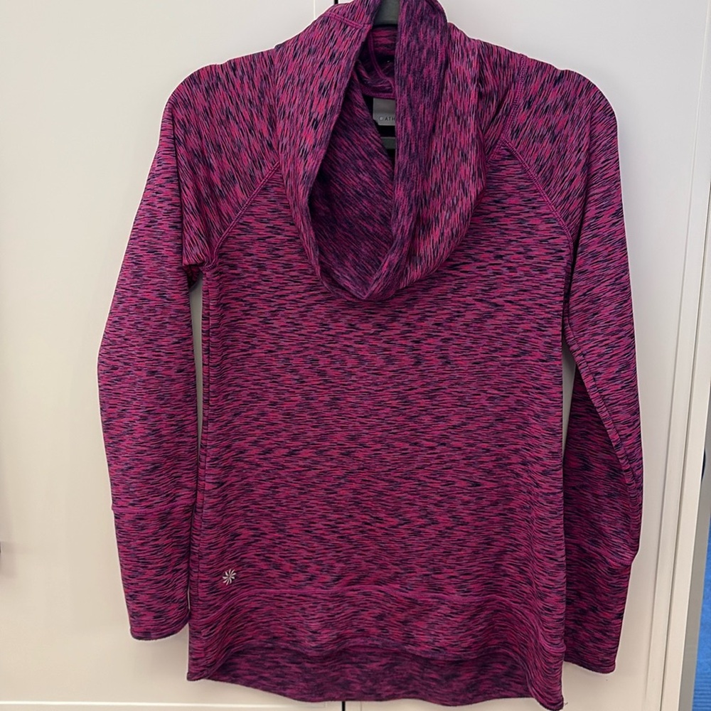 Athleta Tranquility Cowl Neck Pullover Euc - image 1